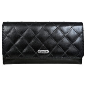 Quilting Pattern Milled Black Finish Clutch