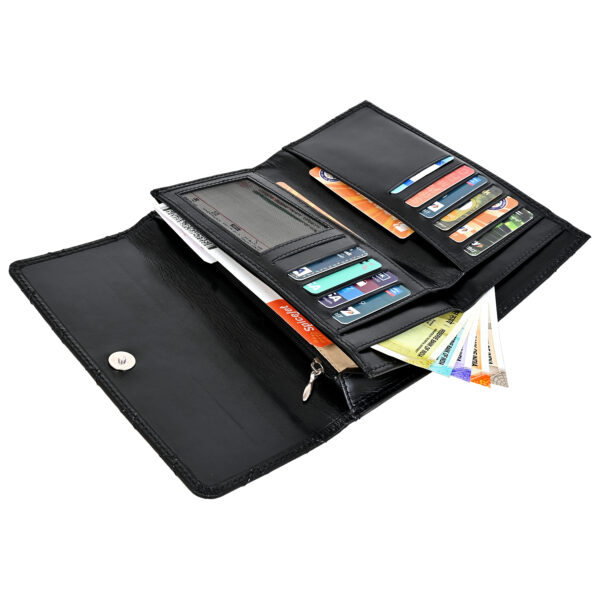 Quilting Pattern Milled Black Finish Clutch - Image 4